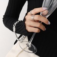 fashion letter B opening adjustable ring titanium steel ringpicture12