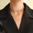 retro stitching chain necklace titanium steel 18k gold bracelet earringspicture14