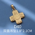 fashion cross jewelry pendant accessories titanium steel plated 18K gold pendant wholesalepicture18