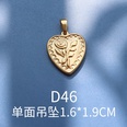 Queen Portrait Peach Heart Jesus Titanium Steel Plated 18K Gold Accessories Retro Jewelrypicture15
