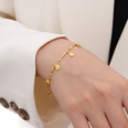 Simple personality titanium steel 18k gold plated small shell bracelet wholesalepicture13