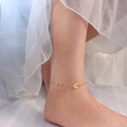 Korean paper airplane fivepointed star star anklet titanium steel 18k gold foot ornamentpicture14