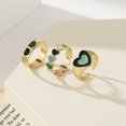 inlaid rhinestone heart ring wholesale Tai Chi love drop oil ring set of 6picture17