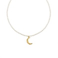 retro baroque freshwater pearl clavicle chain titanium steel crescent necklacepicture13