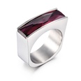 Nuevo anillo de cristal rectangular de acero de titanio popular europeo y americanopicture14