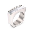 Nuevo anillo de cristal rectangular de acero de titanio popular europeo y americanopicture20