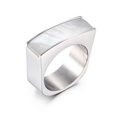Nuevo anillo de cristal rectangular de acero de titanio popular europeo y americanopicture32