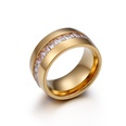 European and American fashion titanium steel star gold full diamond ringpicture21