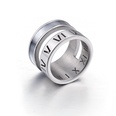 Roman letter trendy personality stainless steel shell ringpicture16