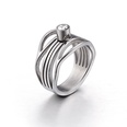 new titanium steel wholesale personality fashion simple fishtail hollow ring wholesalepicture17