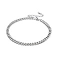 Fashion simple stainless steel Cuban chain anklet 18K gold female foot ornament wholesalepicture19
