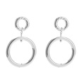 retro ethnic style simple round ring earrings autumn and winter ins fashion hollow earringspicture12