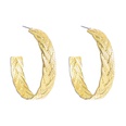 retro temperament hollow earrings geometric braided golden personality earringspicture12