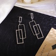 South Korea flashing rhinestone rectangular earrings trendy fashion temperament earringspicture13