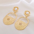 Personalized diamondstudded pearl hollow earrings creative lock earrings temperament fashion earringspicture13