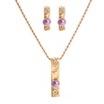 Fashion style color inlaid pearl necklace earrings set wholesalepicture17