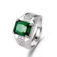 emerald European and American sapphire diamond green spinel trendy ringpicture19