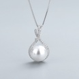 Korean version inlaid full diamond zircon pearl pendant imitation natural pearl necklace fashion jewelrypicture14