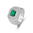 zircon emerald European and American blue crystal ring jewelrypicture14