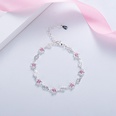 fashion heartshape pink zircon cherry blossom bracelet wholesalepicture13