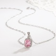 fashion simple gem pendant microinlaid square necklace pendantpicture13