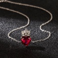 fashion queen necklace retro crown pendant peach heart pendant clavicle chain love necklacepicture17