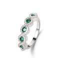 crossborder micro zircon emerald ring ruby full diamond ring fashion jewelrypicture12