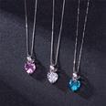 Korean version of simple necklace temperament love pendant niche design heartshaped clavicle chain necklacepicture12