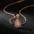 Korean version necklace full diamond water drop pendant fashion clavicle chain necklace wedding jewelrypicture12