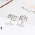 Korean version of cute silverplated tree of life earrings plant full of diamonds tree of life earringspicture14