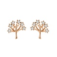 Korean version of cute silverplated tree of life earrings plant full of diamonds tree of life earringspicture12