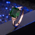 shaped emerald European and American crossborder rose gold emerald ring fashion jewelrypicture12