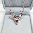Korea Christmas Deer Necklace Antler Elk Pendant Long Sweater Chain Fashion Jewelry Wholesalepicture12