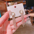 Fashion long chain tassel geometric copper inlaid zircon earrings wholesalepicture13