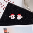 New Santa Claus Asymmetrical Earrings Korea Snowflake Elk Bell Dripping Oil Earringspicture8