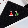 New Santa Claus Asymmetrical Earrings Korea Snowflake Elk Bell Dripping Oil Earringspicture9