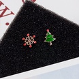 New Santa Claus Asymmetrical Earrings Korea Snowflake Elk Bell Dripping Oil Earringspicture10