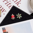New Santa Claus Asymmetrical Earrings Korea Snowflake Elk Bell Dripping Oil Earringspicture12
