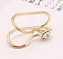 Korean creative pearl earrings temperament single diamond star ear clip Ushaped ear clip single setpicture22