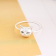 Korean version of cute and realistic kitten rhinestone animal ringpicture10