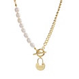 titanium steel necklace freshwater pearl pendant simple clavicle chainpicture12