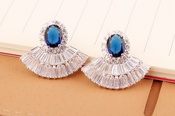 Zircon Exaggerated Earrings European and American Fashion Party Bride Wedding Jewelrypicture13