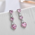 heart shape earrings copper inlaid zircon crystal Korean fashion earringspicture12