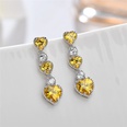 heart shape earrings copper inlaid zircon crystal Korean fashion earringspicture13