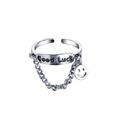 European and American new chain ring creative punk  open index finger ring wholesalepicture14