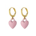 new candy color peach heart dripping oil earrings creative cute love dripping oil earrings wholesalepicture22