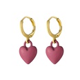 new candy color peach heart dripping oil earrings creative cute love dripping oil earrings wholesalepicture23