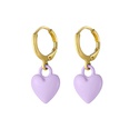 new candy color peach heart dripping oil earrings creative cute love dripping oil earrings wholesalepicture24