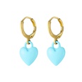 new candy color peach heart dripping oil earrings creative cute love dripping oil earrings wholesalepicture25