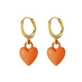 new candy color peach heart dripping oil earrings creative cute love dripping oil earrings wholesalepicture27